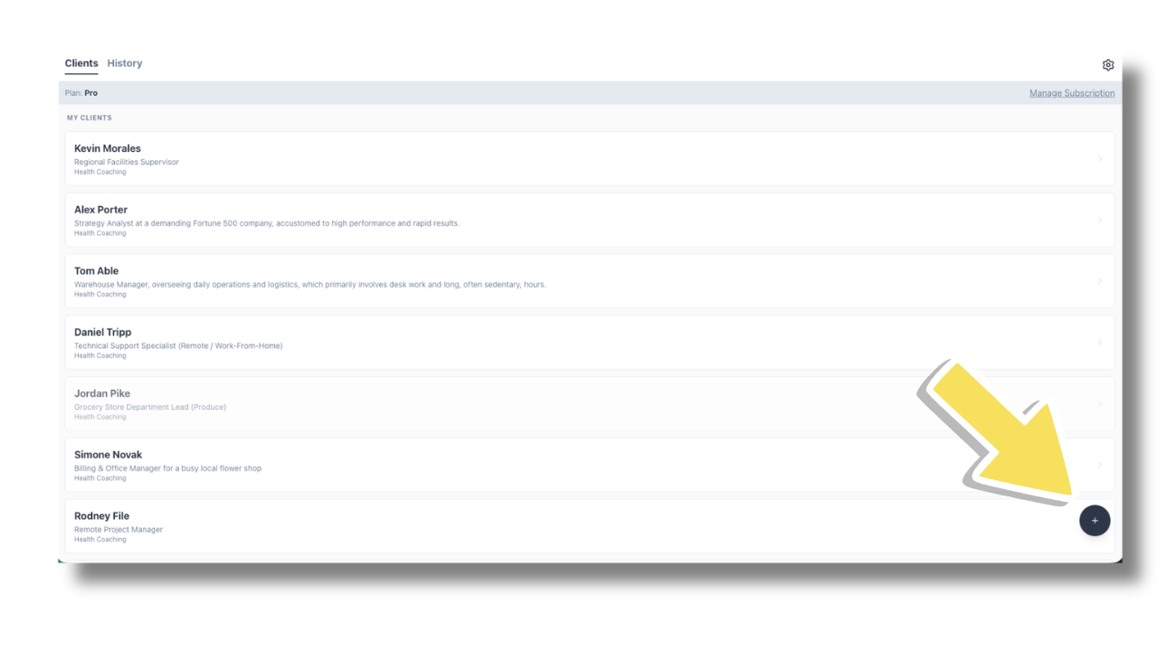 Create your Customized Client Profile
